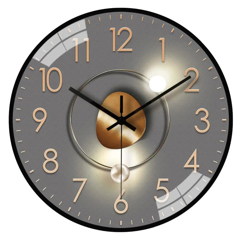 Horloge Murale Lumière et Ombre - Horloges murales - style 3 cadran noir 20 cm