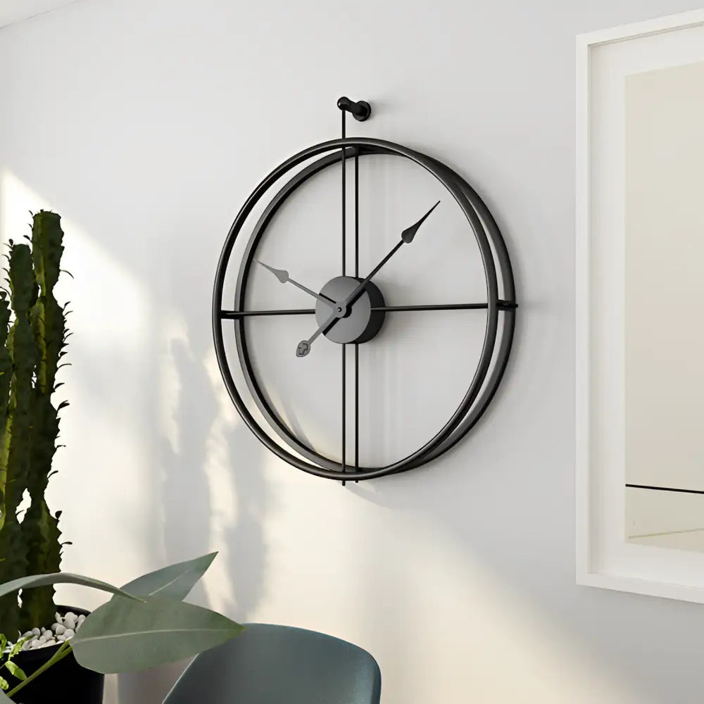 Horloge Murale Rétro - Horloges murales - noir aiguilles noir
