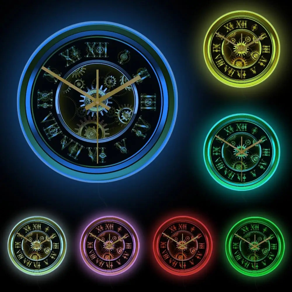 Horloge Murale Steampunk - Horloges murales - cadran à LED