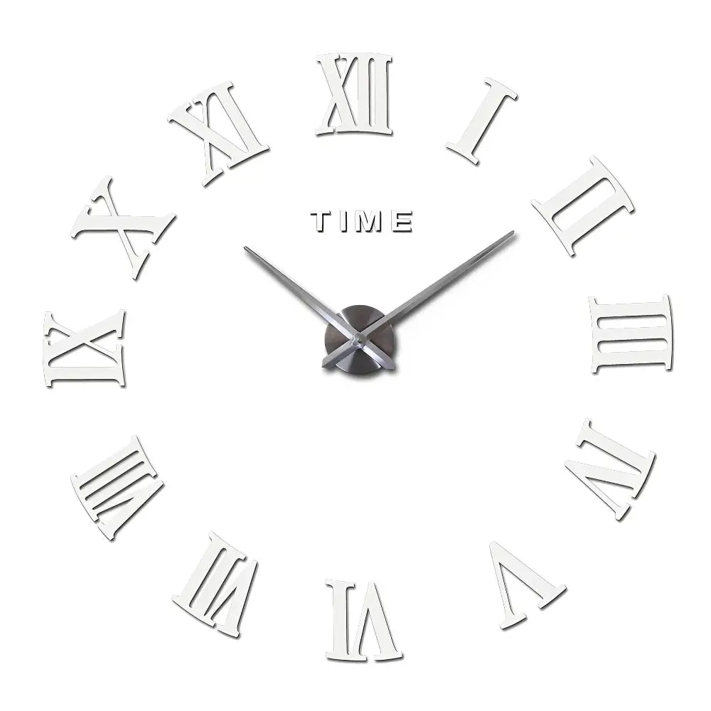 Horloge Murale Stickers Chiffre Romain - Horloges murales - blanc / 40 cm